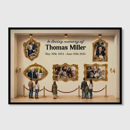 "Celebrating The Life Of" Personalized Memorial Canvas / Poster - Custom Loss of Loved One Remembrance Family Gift
