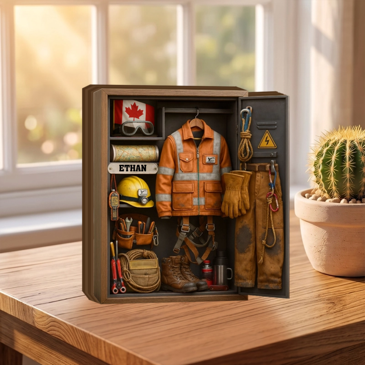 Capture The Spirit Of Adventure And Hard Work - Personalized Custom Wood Block