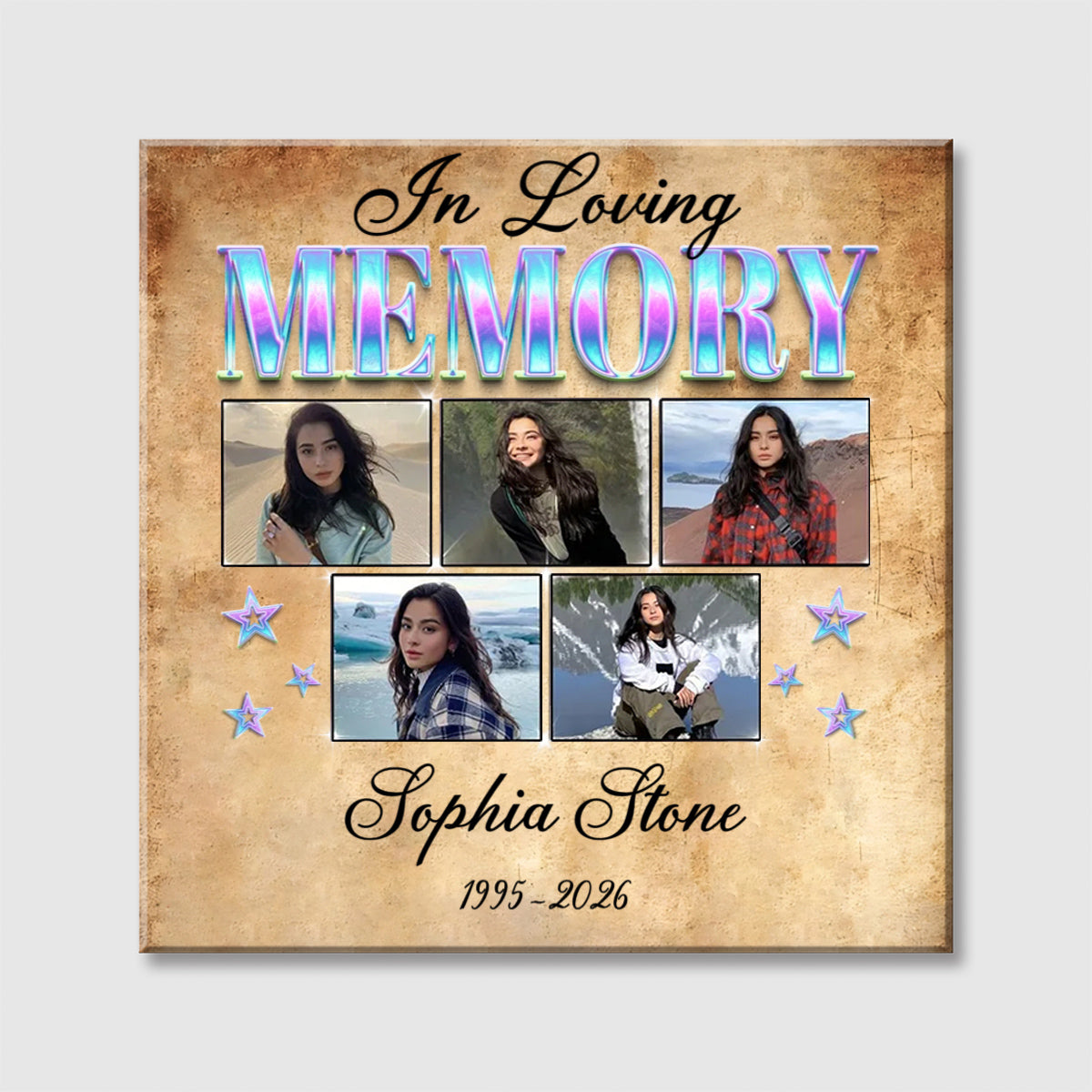 Personalized Remembrance Canvas personalization view for Family