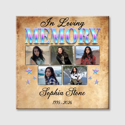 Personalized Remembrance Canvas personalization view for Family