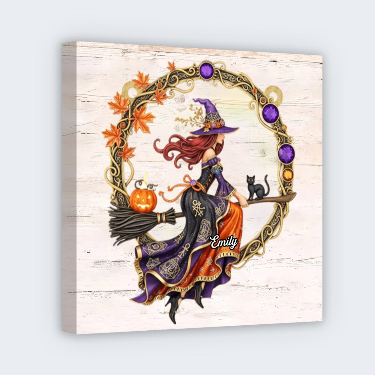 Custom Witch Square Canvas - Personalized Gifts for Witch Lover