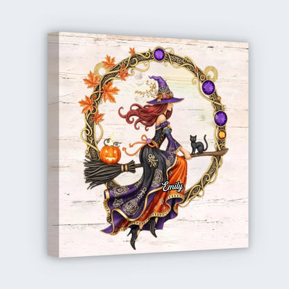 Custom Witch Square Canvas - Personalized Gifts for Witch Lover
