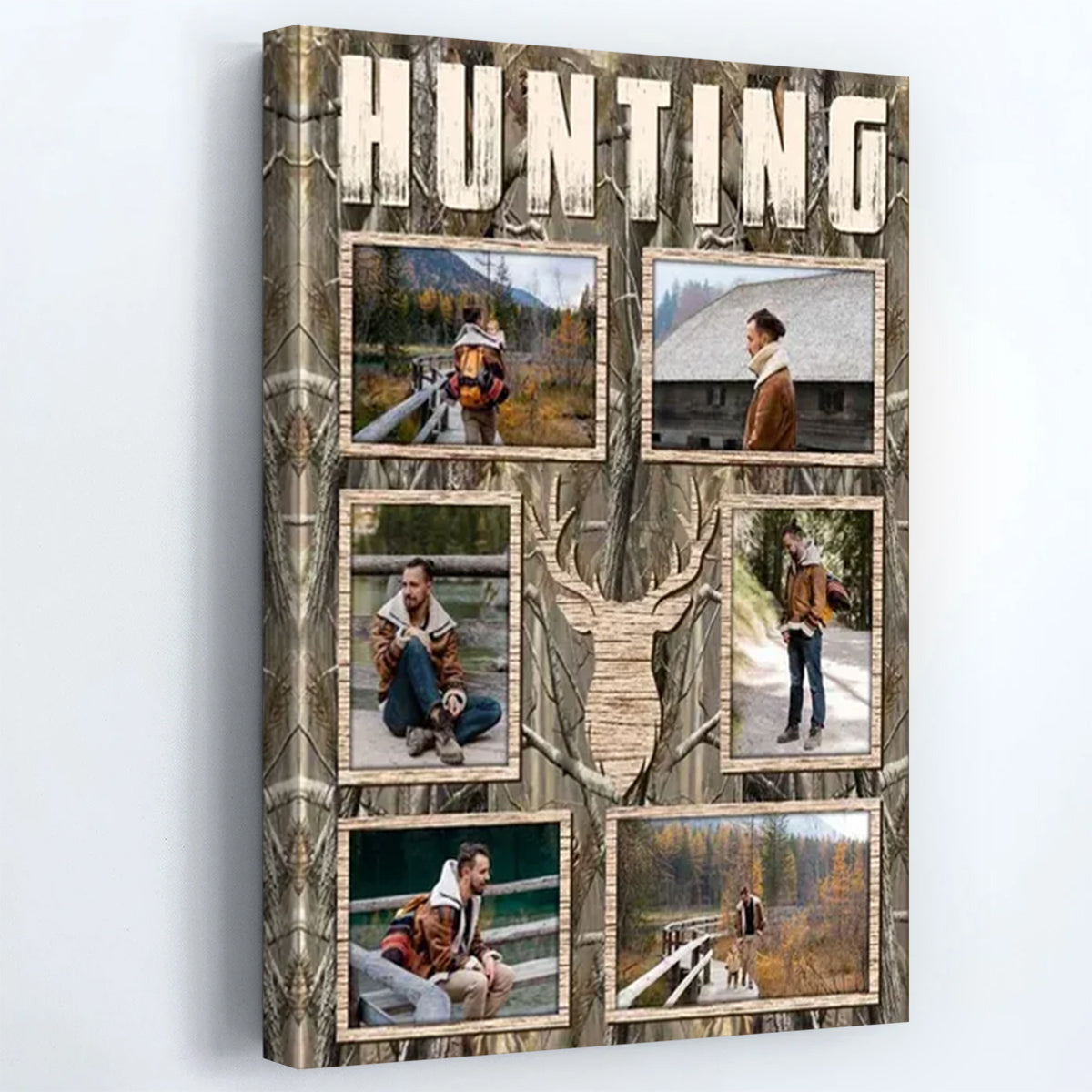 Hunting Photo Collage Canvas / Poster - Personalized Hunt Memories Wall Art Gift