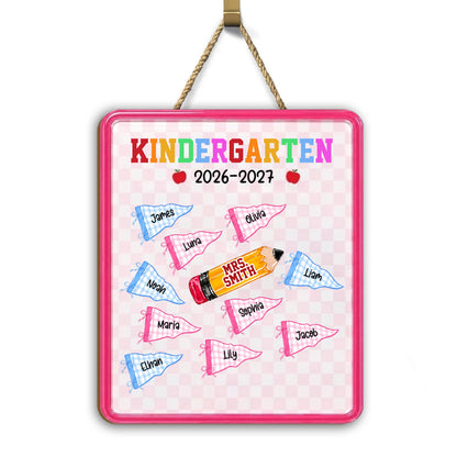 Personalized Preschool Teacher Wood sign - Custom Classroom Keepsake with Student Names