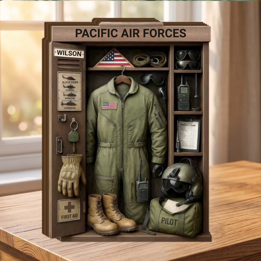 Honor Your Service with Custom Air Force Gear - Personalized Custom Wood Block