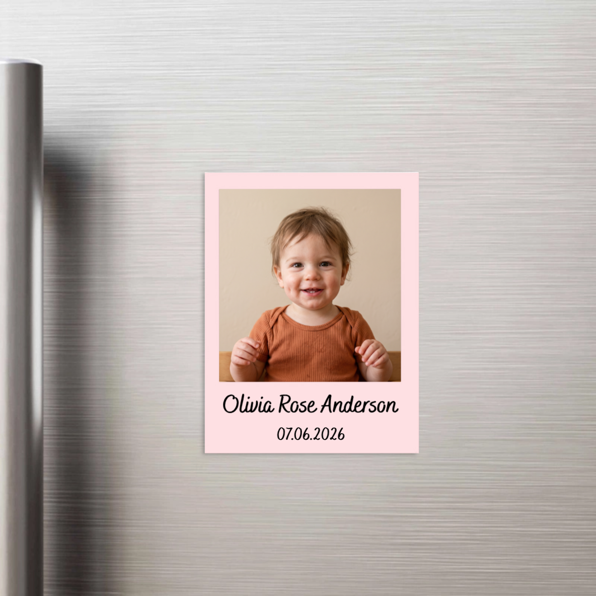 Celebrate The Arrival Of A Newborn With A Warm Design - Personalized Custom Magnetic Sticker