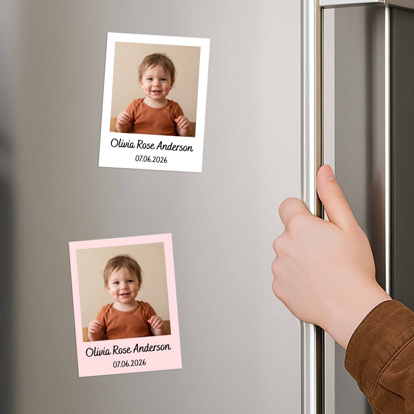 Celebrate The Arrival Of A Newborn With A Warm Design - Personalized Custom Magnetic Sticker