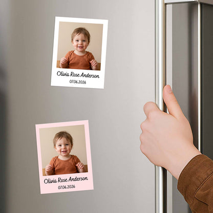 Celebrate The Arrival Of A Newborn With A Warm Design - Personalized Custom Magnetic Sticker