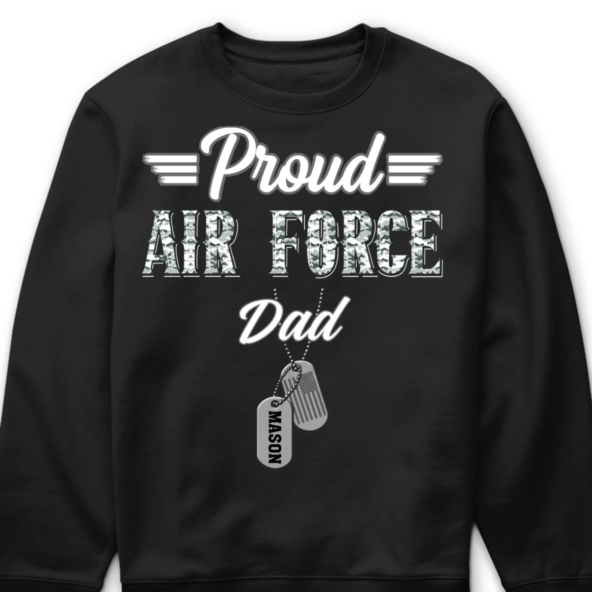T-Shirt / Hoodie material and size view - Personalized Proud Military Parent Shirt