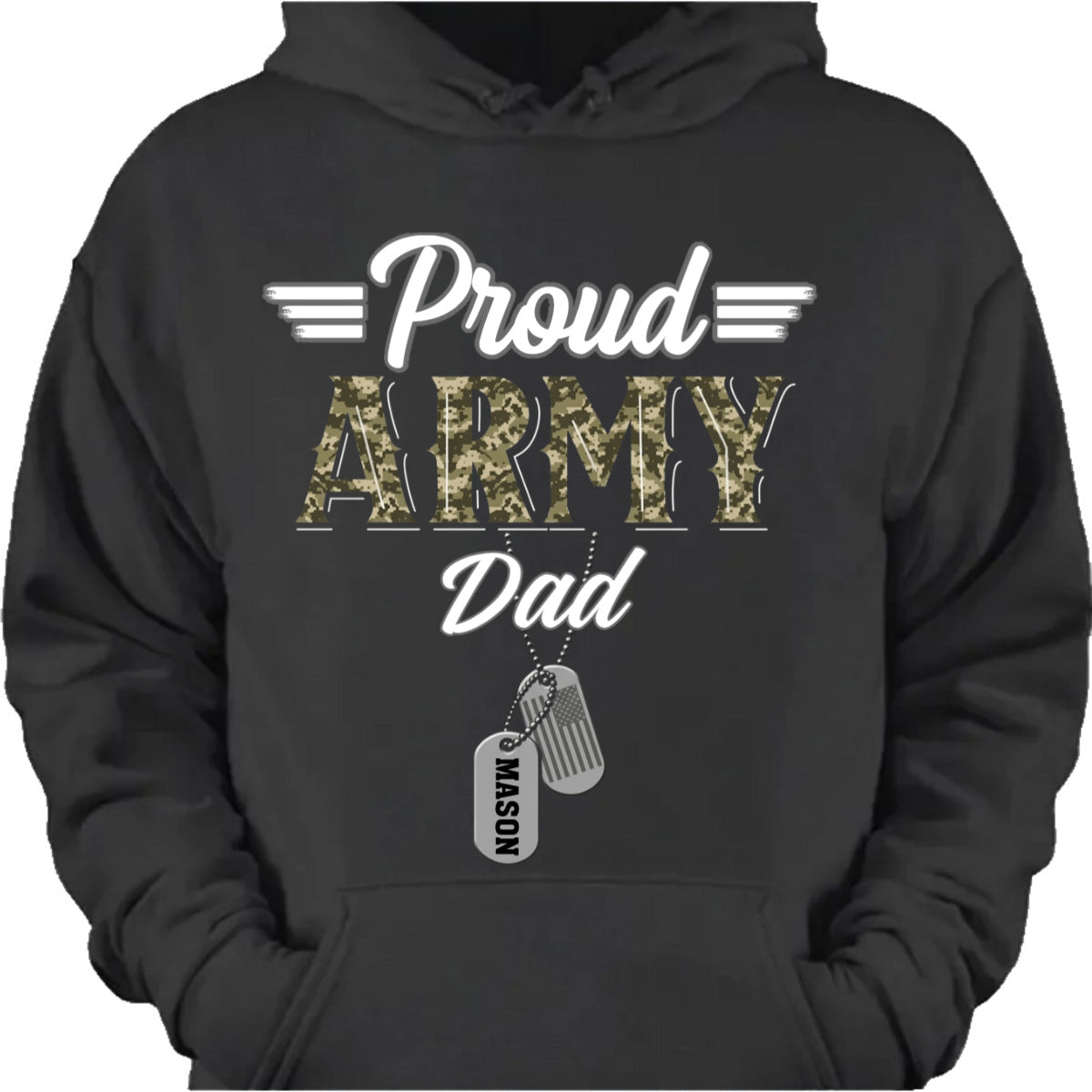 Personalized Proud Military Parent Shirt for Mom with personalized design details for meaningful gifting image 6