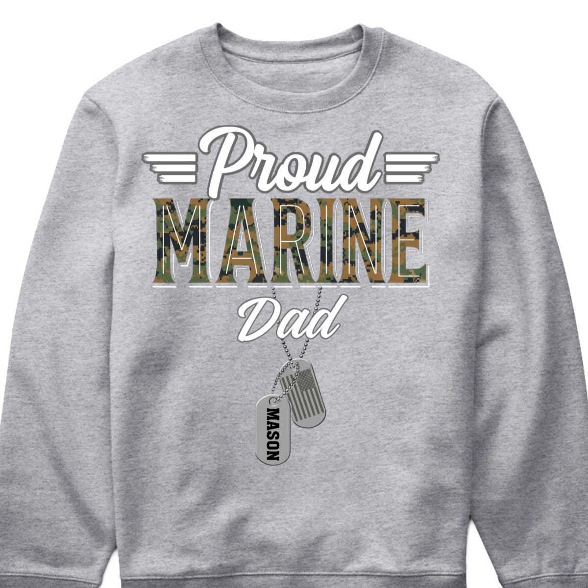 Personalized Proud Military Parent Shirt for Mom with personalized design details for meaningful gifting image 7