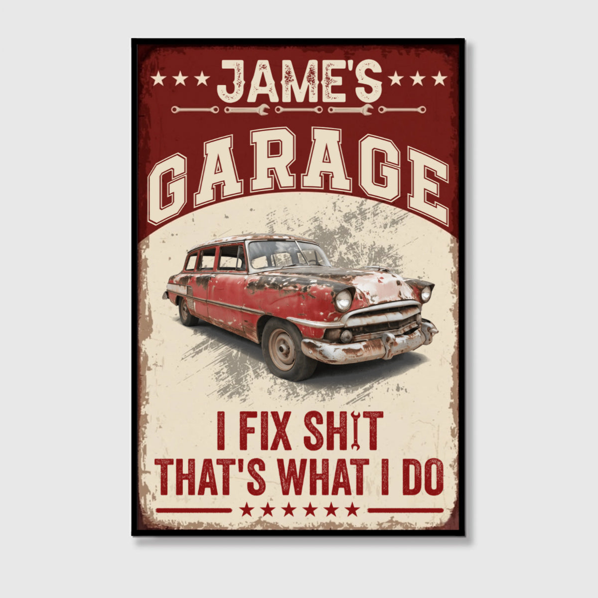 Knower Of Stuff Fixer Of Things - Personalized Custom Vintage Car Motor Canvas / Poster