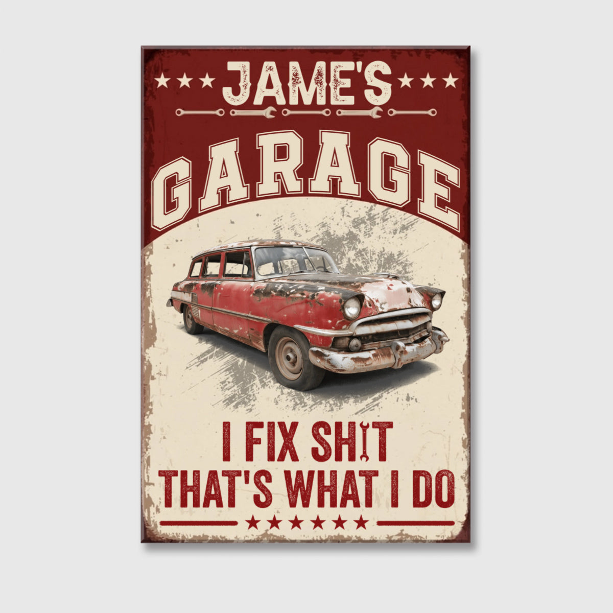 Knower Of Stuff Fixer Of Things - Personalized Custom Vintage Car Motor Canvas / Poster