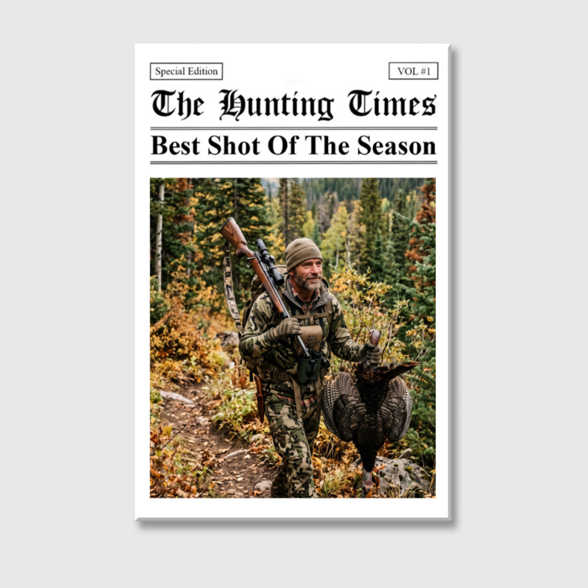 The Hunting Times Personalized Canvas / Poster - Custom Photo Gift for Hunting Lovers