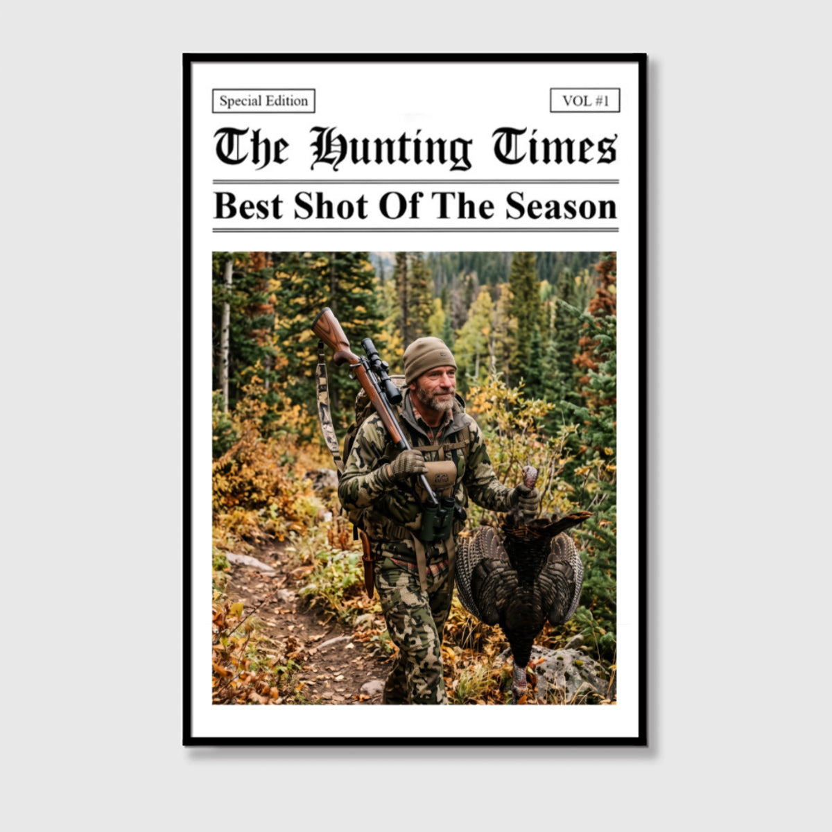 The Hunting Times Personalized Canvas / Poster - Custom Photo Gift for Hunting Lovers