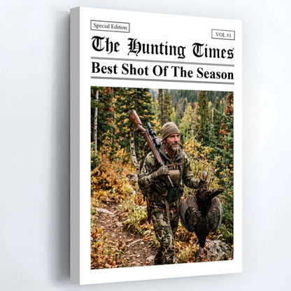The Hunting Times Personalized Canvas / Poster - Custom Photo Gift for Hunting Lovers
