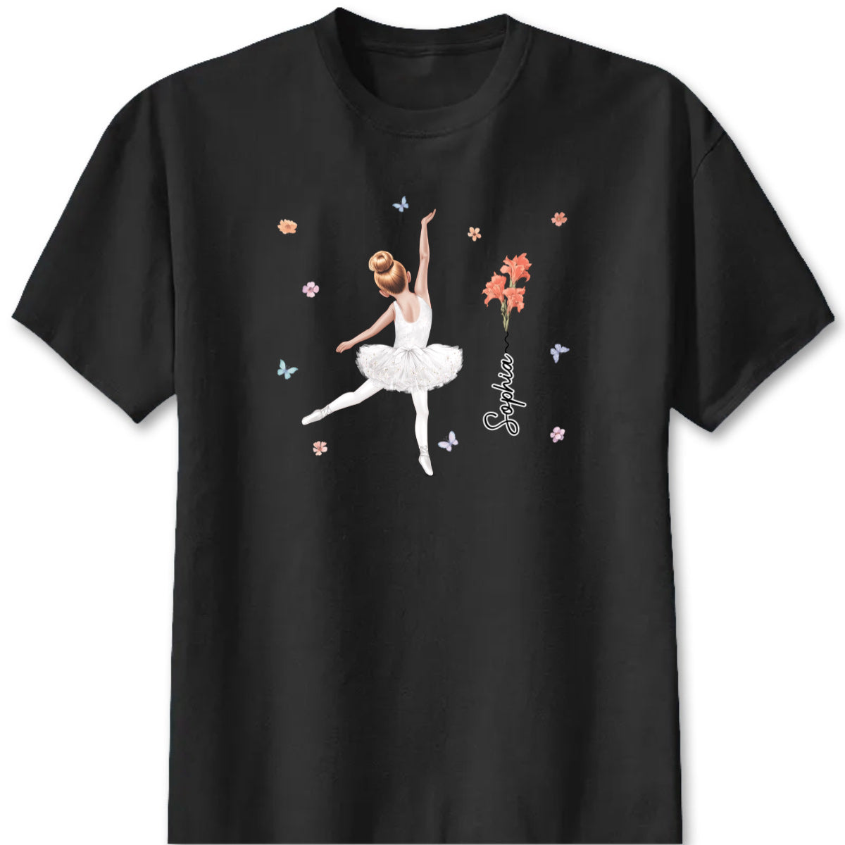 Personalized Ballerina Shirt personalization view for Daughter/Granddaughter
