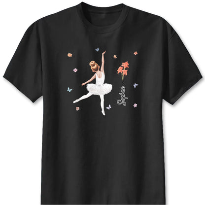Personalized Ballerina Shirt personalization view for Daughter/Granddaughter