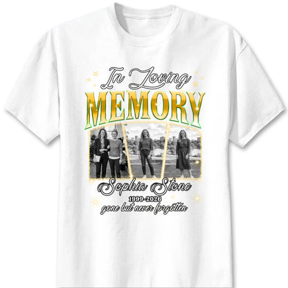 Custom Photo Memorial Shirt personalization view for Family