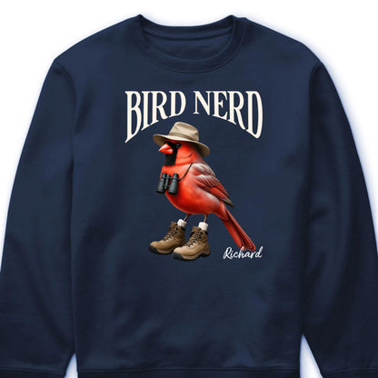 Bird Nerd Personalized Funny Bird Watcher T-Shirt - Custom Gift for Nature Lovers and Twitchers