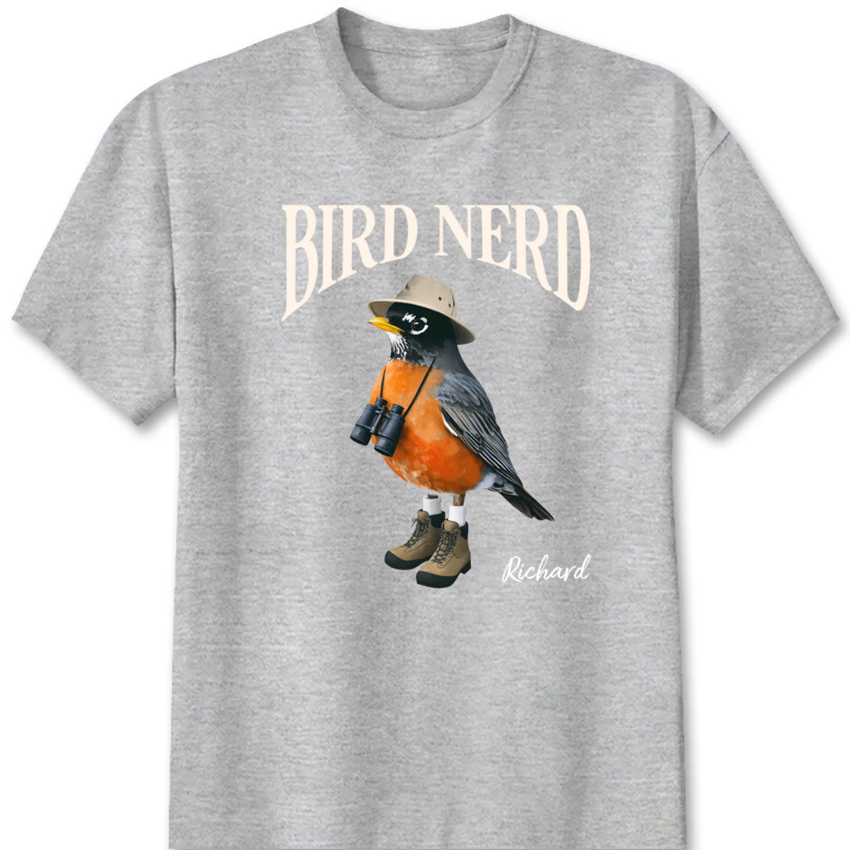 Bird Nerd Personalized Funny Bird Watcher T-Shirt - Custom Gift for Nature Lovers and Twitchers