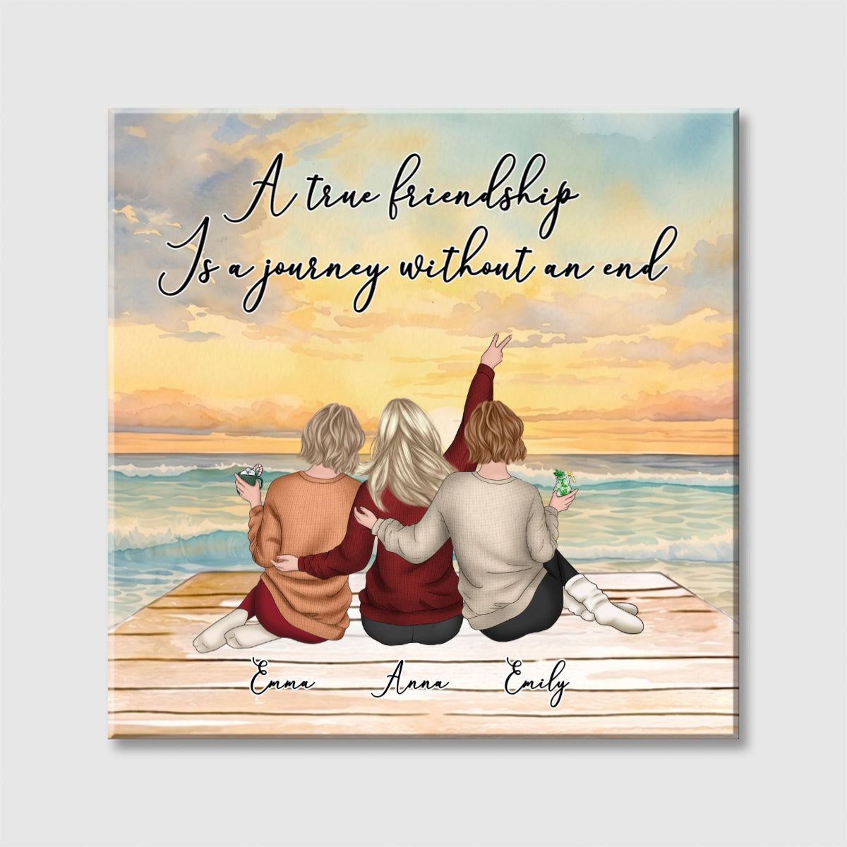 A Journey Without An End - Personalized Custom Square Canvas