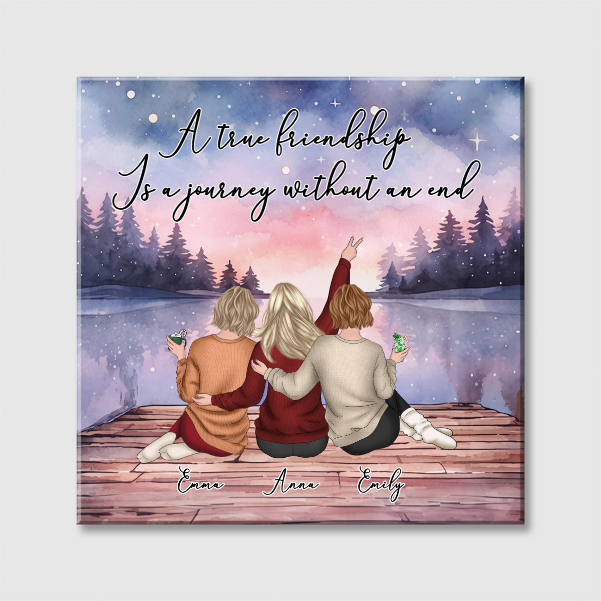 A Journey Without An End - Personalized Custom Square Canvas
