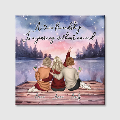 A Journey Without An End - Personalized Custom Square Canvas
