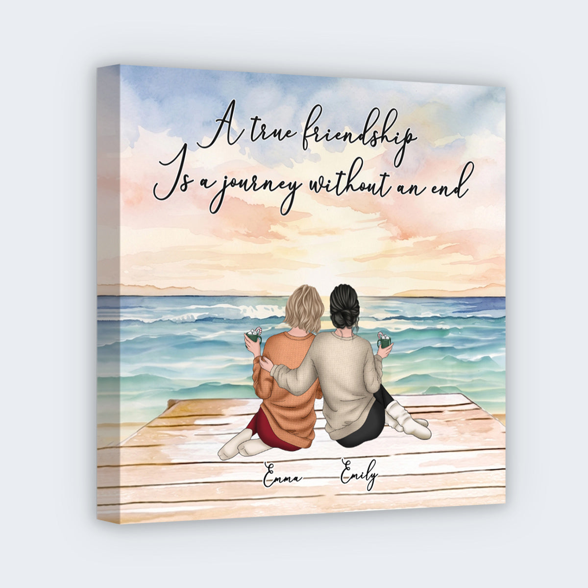 A Journey Without An End - Personalized Custom Square Canvas