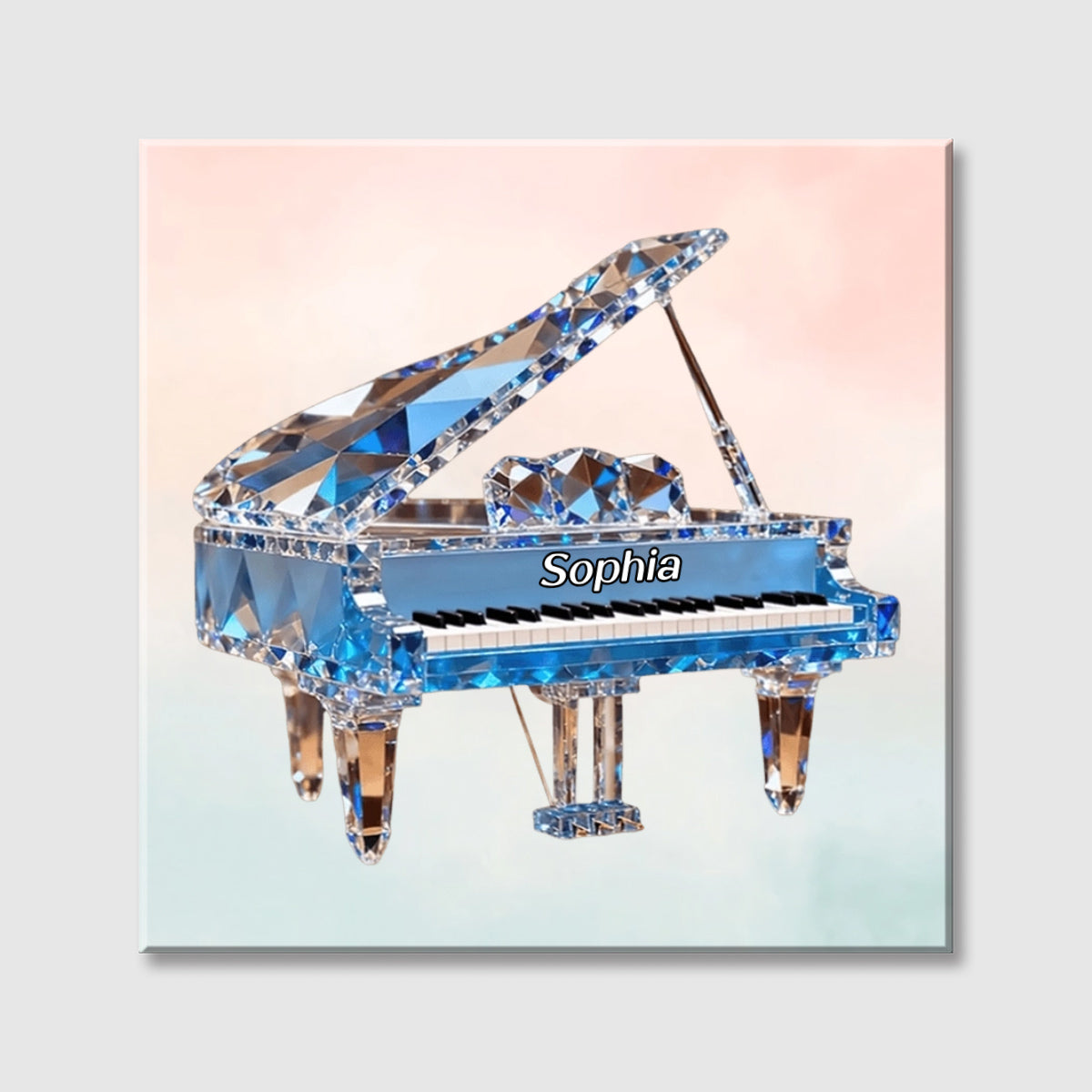 Personalized Piano Music Square Canvas - Custom Unique Gift for Pianists