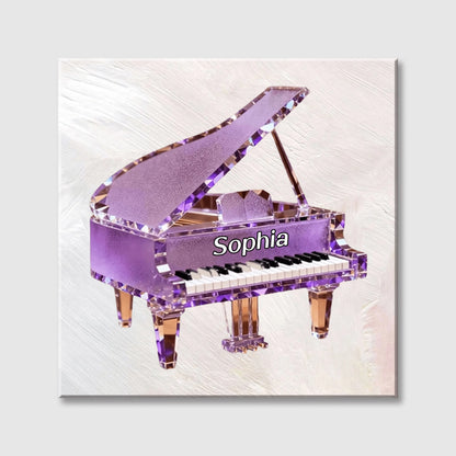 Personalized Piano Music Square Canvas - Custom Unique Gift for Pianists
