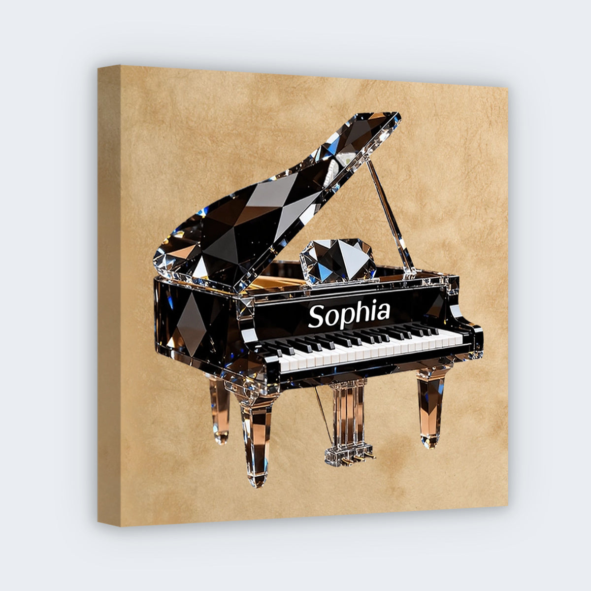 Personalized Piano Music Square Canvas - Custom Unique Gift for Pianists