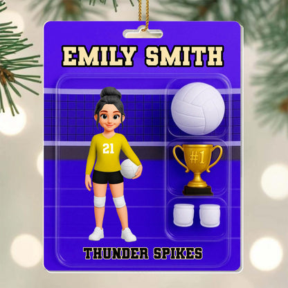 Personalized Volleyball Player Acrylic Ornament personalization view for Daughter/Granddaughter