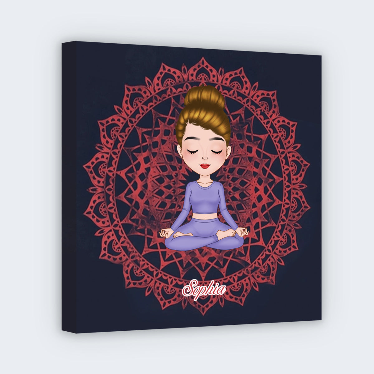 Custom Namaste Square Canvas - Personalized Yoga Gifts for Her