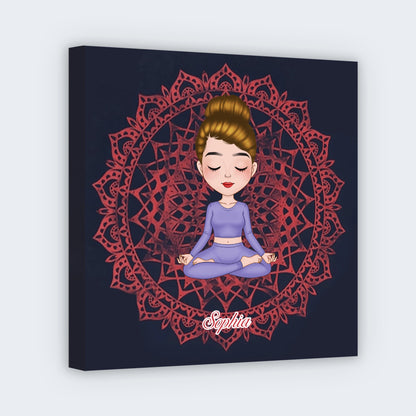 Custom Namaste Square Canvas - Personalized Yoga Gifts for Her