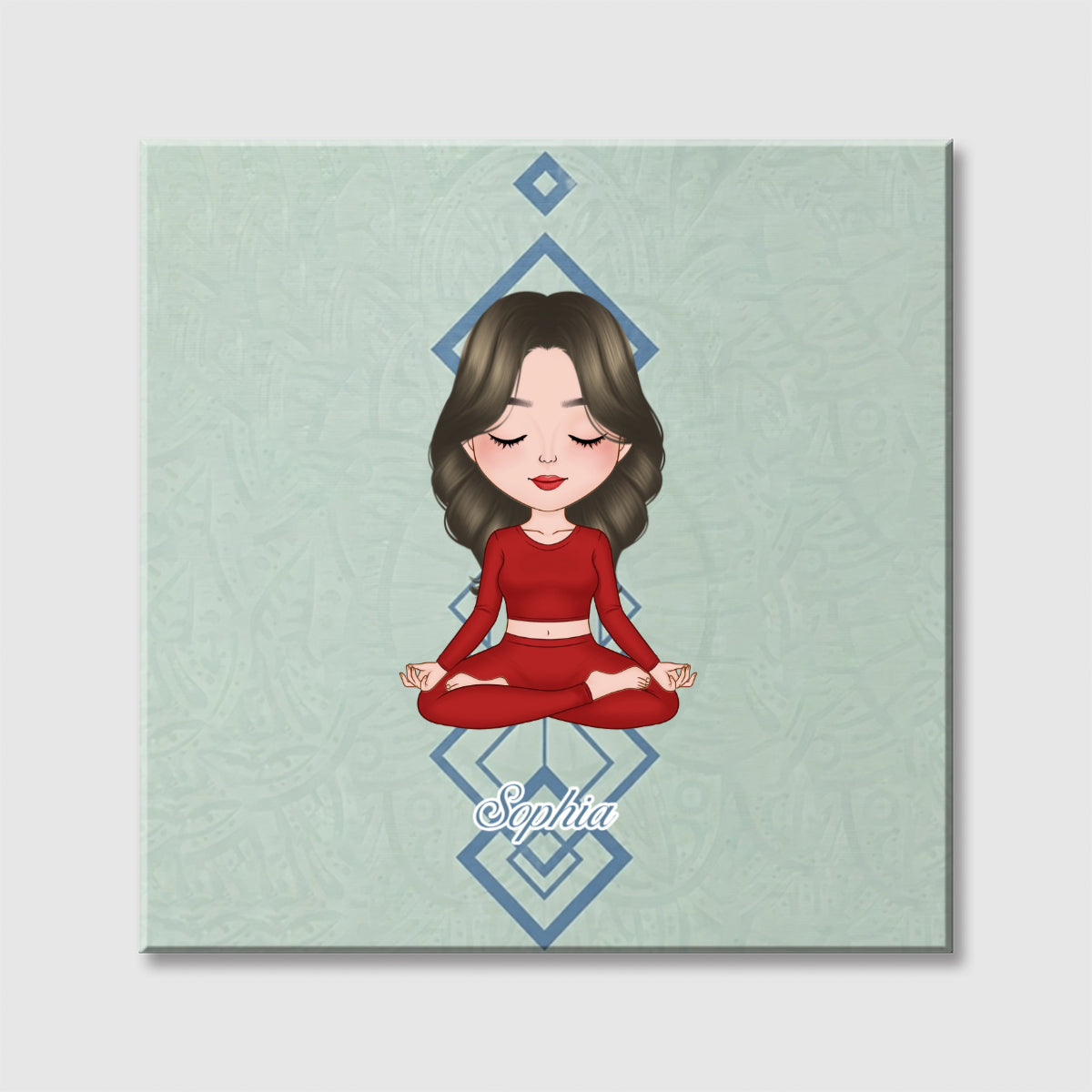 Custom Namaste Square Canvas - Personalized Yoga Gifts for Her