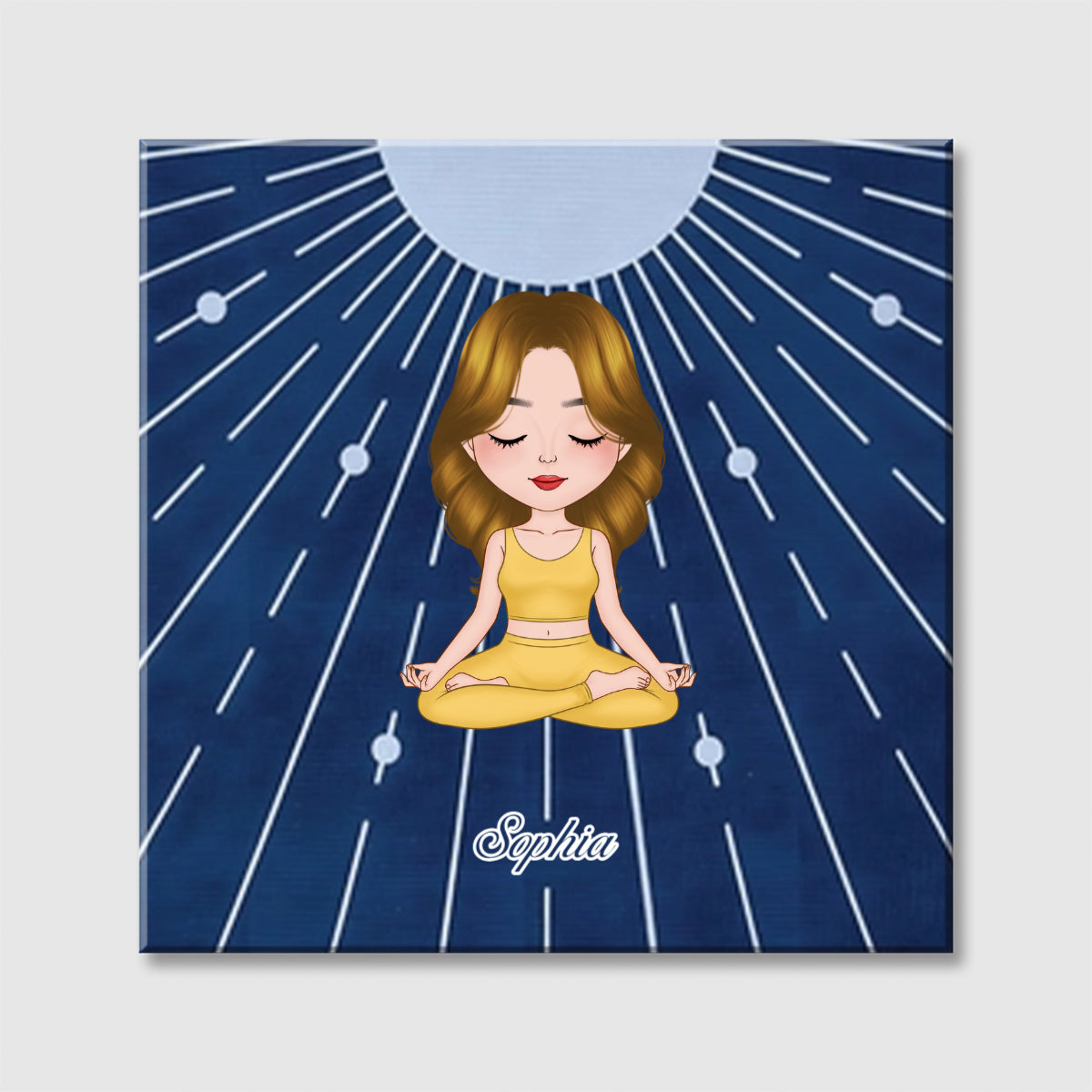 Custom Namaste Square Canvas - Personalized Yoga Gifts for Her