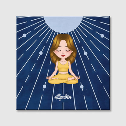 Custom Namaste Square Canvas - Personalized Yoga Gifts for Her