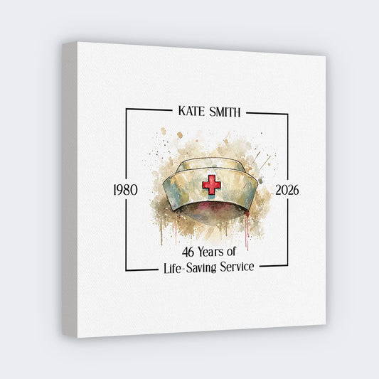 Personalized Retirement Signature Square Canvas - Custom Retirement Gifts