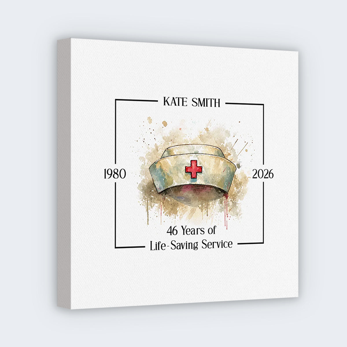 Personalized Retirement Signature Square Canvas - Custom Retirement Gifts