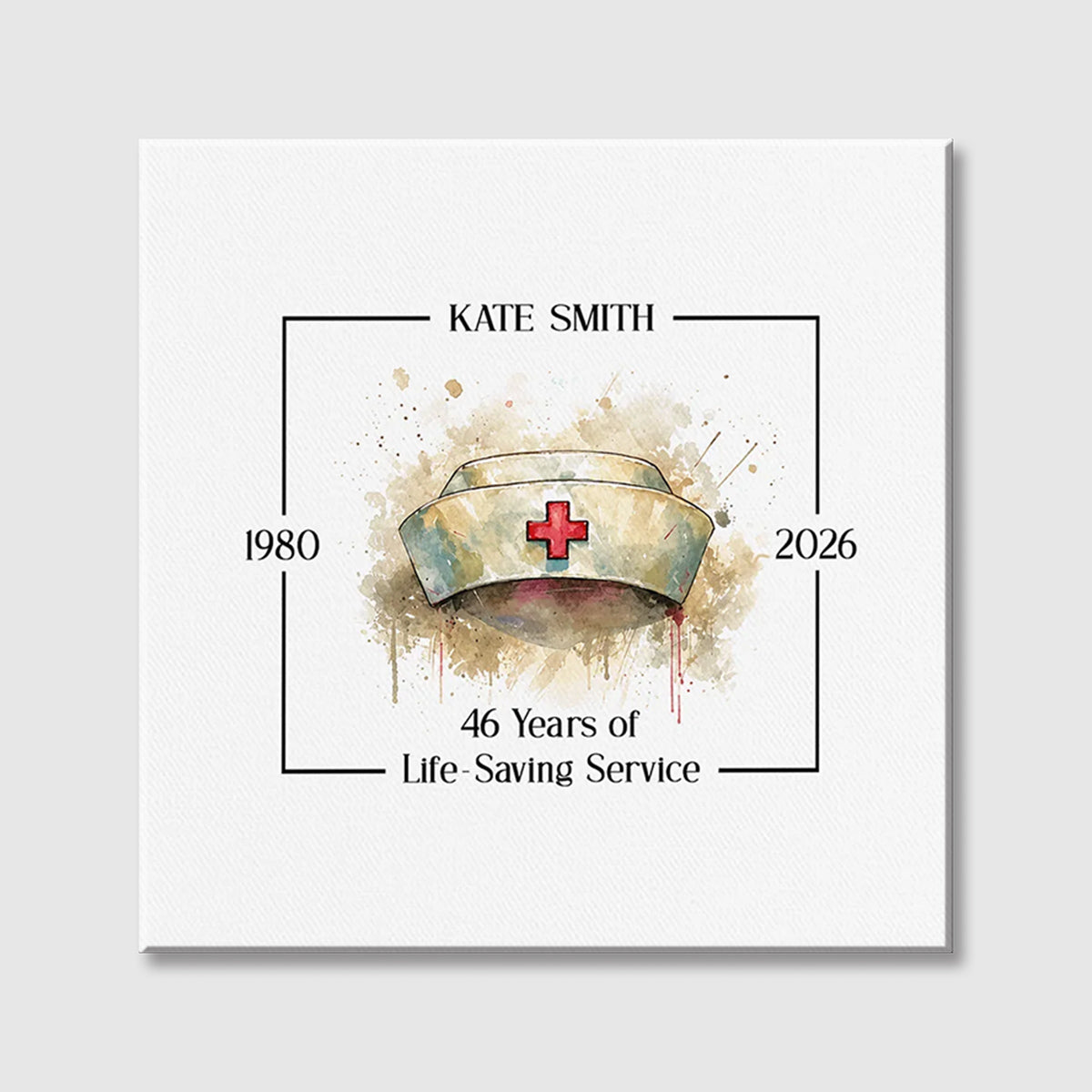 Personalized Retirement Signature Square Canvas - Custom Retirement Gifts