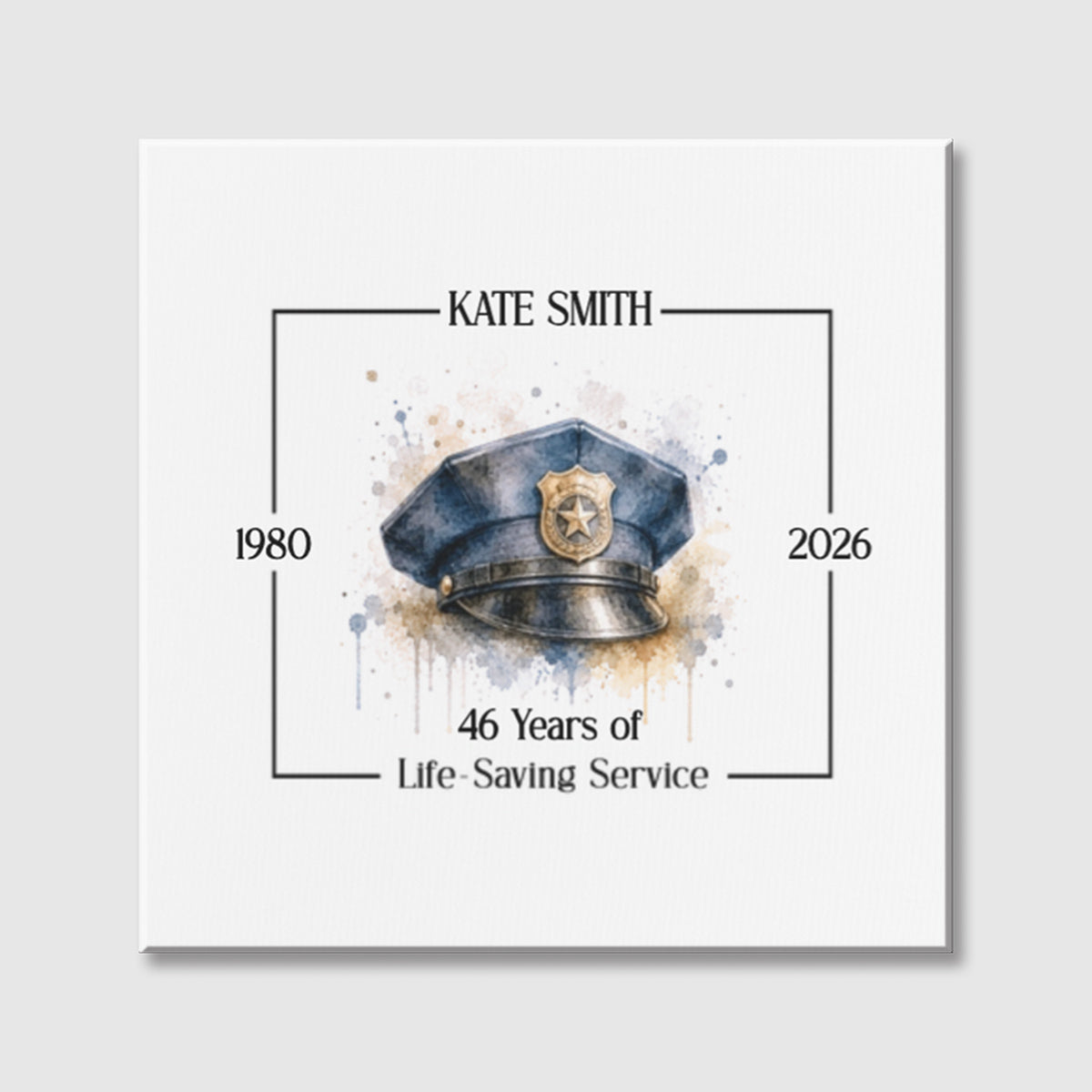 Personalized Retirement Signature Square Canvas - Custom Retirement Gifts