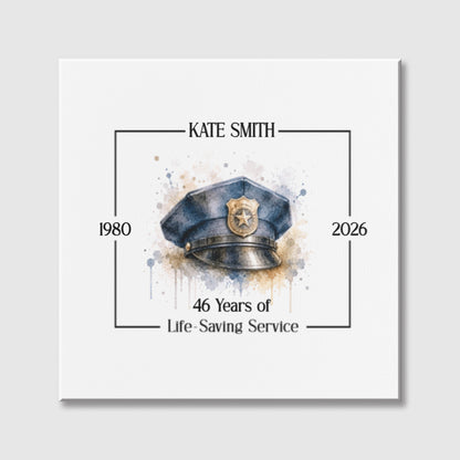 Personalized Retirement Signature Square Canvas - Custom Retirement Gifts