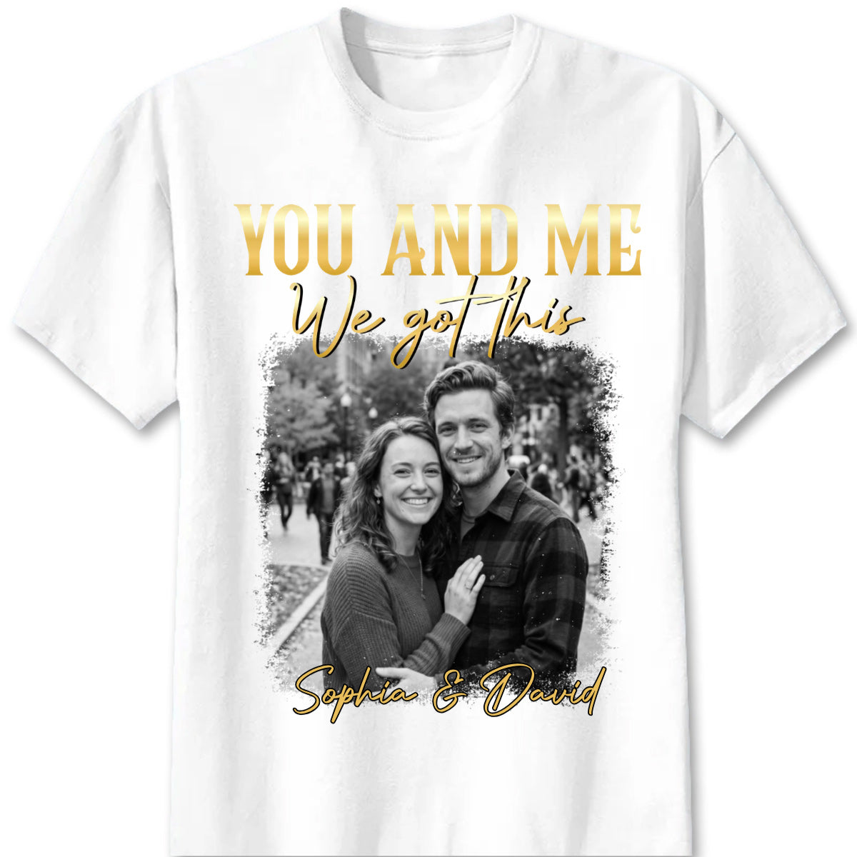 Custom Couple Photo Shirt personalization view for Couples