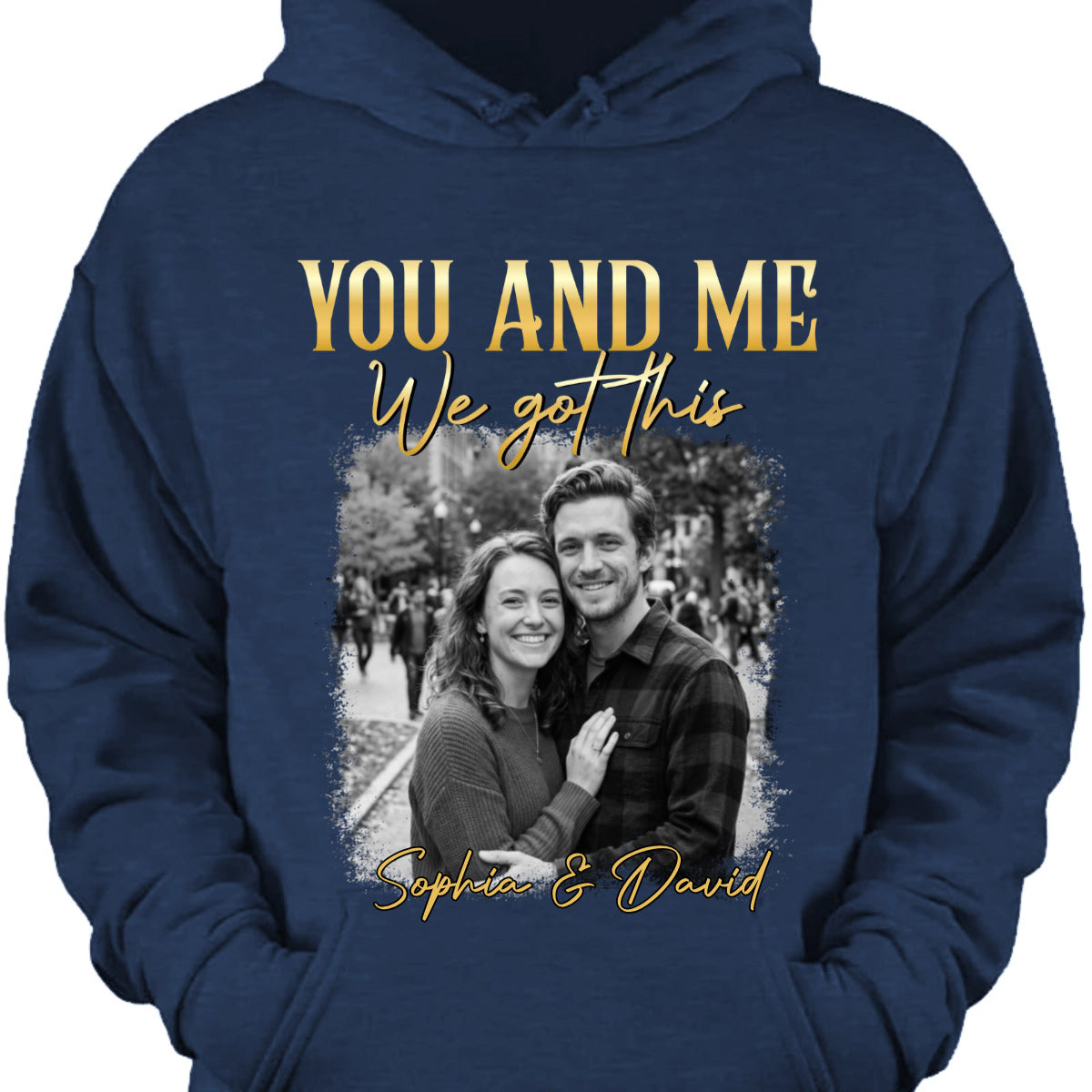 Custom couple photo shirt with You And Me We Got This quote for couples anniversary gift image 6