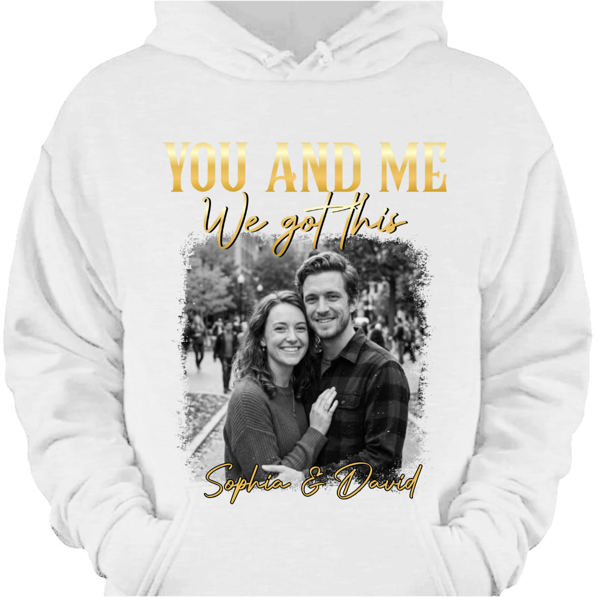 Custom couple photo shirt with You And Me We Got This quote for couples anniversary gift image 9