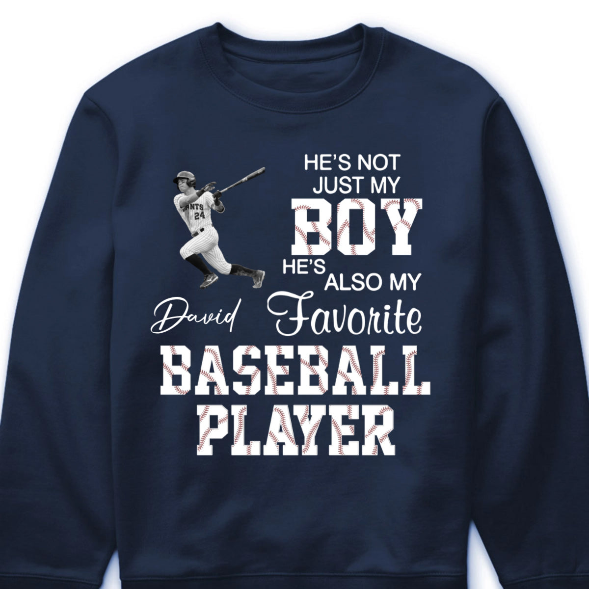 T-Shirt / Hoodie material and size view - Personalized Grandma Baseball Shirt