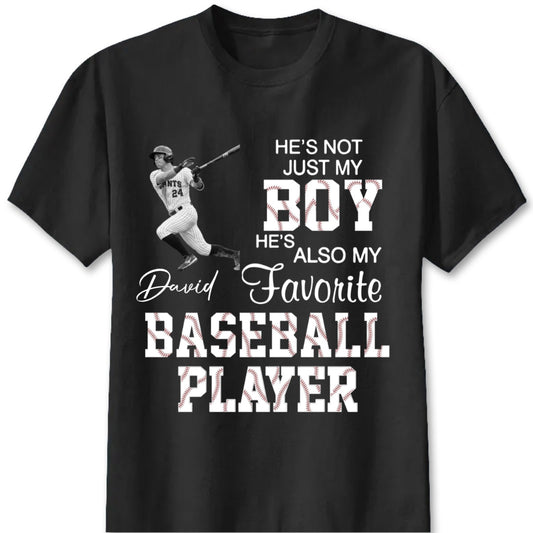 Personalized grandma baseball shirt featuring custom photo and text for game day pride