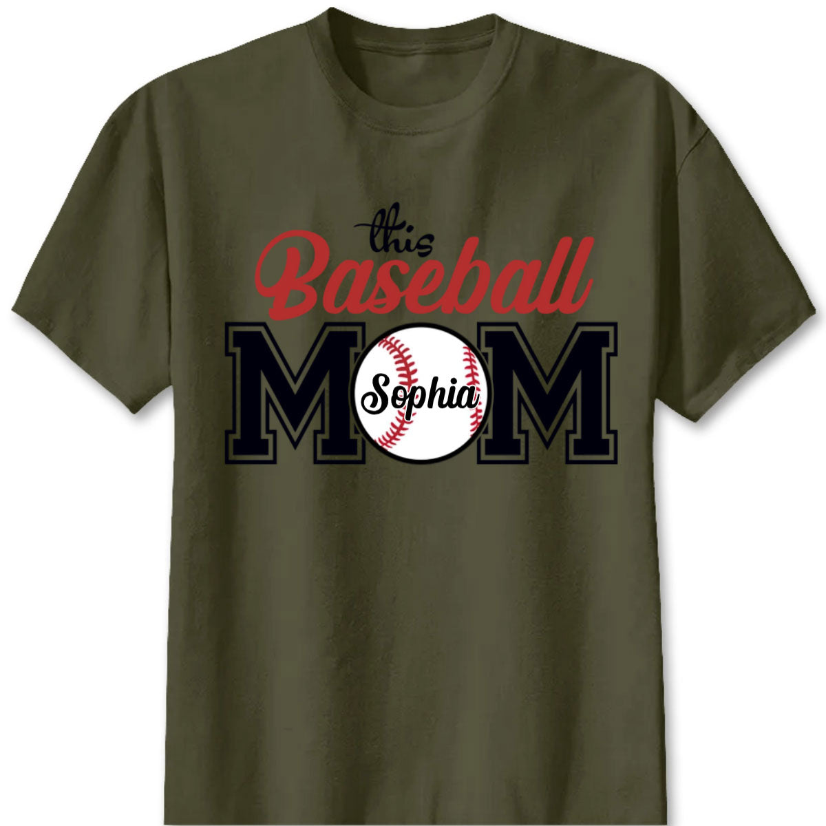 "Baseball/Basketball/Softball Mom" Personalized T-shirt - Custom Gift for Players