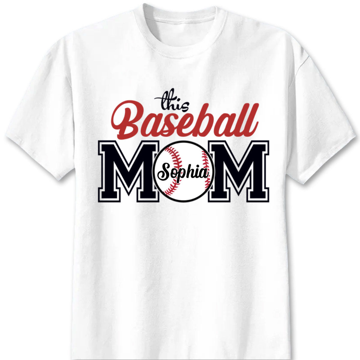"Baseball/Basketball/Softball Mom" Personalized T-shirt - Custom Gift for Players